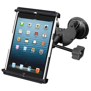 Double Suction Cup EFB Mount with Tab-Tite™ Universal Holder for iPad mini with Case